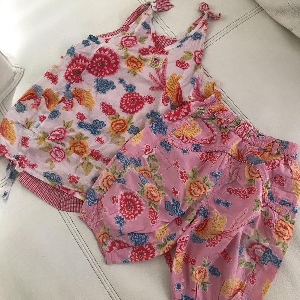 Oilily romper and pants set 2pc 2/3T,  all sale end on 7/18, grab your chance